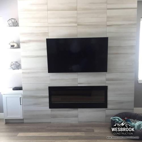  | Modernize any space with a new fireplace, and a place to rest that TV.  We like to create useful spaces! | Interior Renovations 